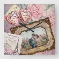 Wedding Anniversary Pink Heart Locket Your Photos