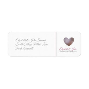 Wedding/ anniversary purple pearl heart labels