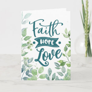 Wedding Anniversary Religious Faith Hope Love Card