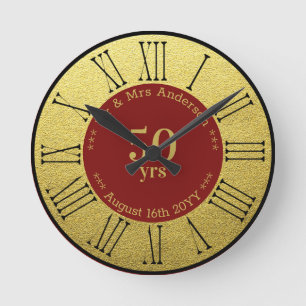Wedding Anniversary / Retirement Custom Branded Round Clock