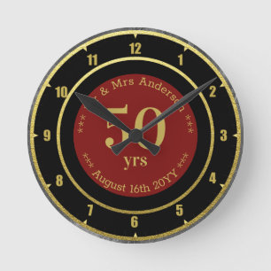 Wedding Anniversary / Retirement Custom Branded  Round Clock