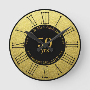 Wedding Anniversary / Retirement Custom Branded Round Clock