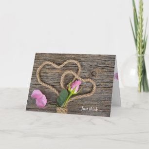 wedding anniversary rope hearts card