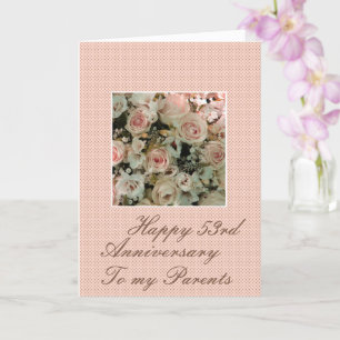 Wedding Anniversary roses fully customisable Card