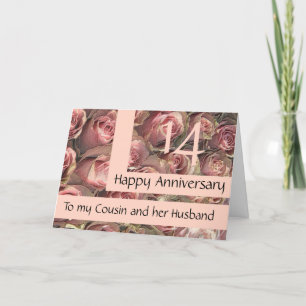 Wedding Anniversary roses fully customisable Card