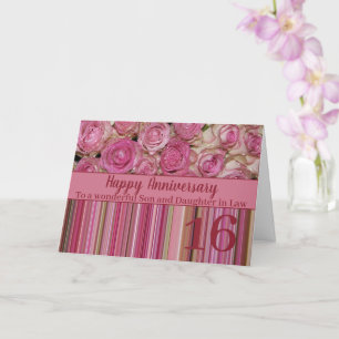 Wedding Anniversary roses fully customisable Card