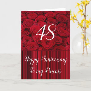 Wedding Anniversary roses fully customisable Card