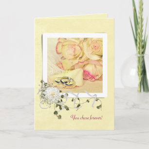 Wedding Anniversary Roses in snaphot frame Card