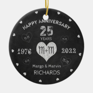 Wedding Anniversary Rustic Vintage Ceramic Tree Decoration