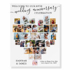 Wedding Anniversary Script Heart Photo Collage