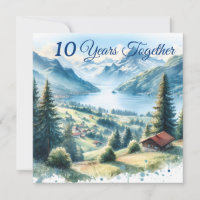 Wedding anniversary travel gift Swiss mountains