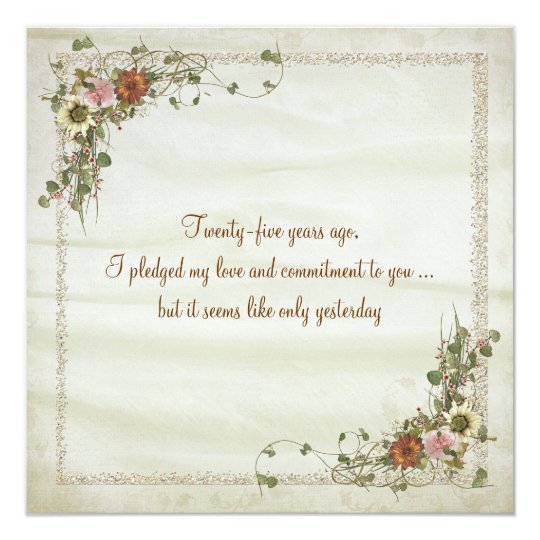 Wedding Anniversary Vow Renewal Card