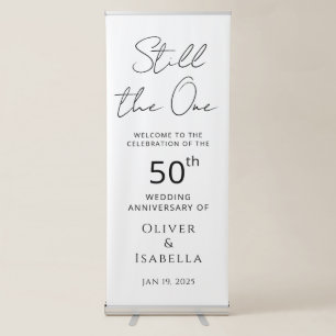 wedding anniversary vow renewal welcome  retractable banner