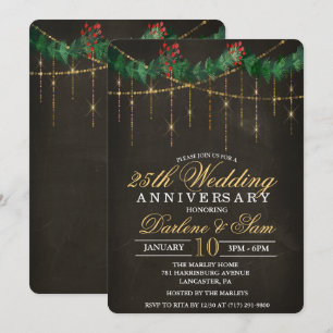 Wedding Anniversary Winter Party Invitation
