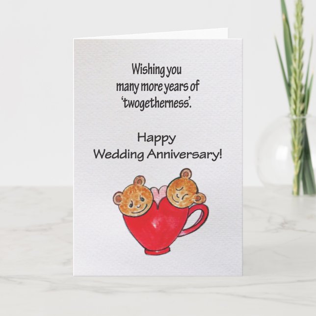 Wedding anniversary wishes card (Front)