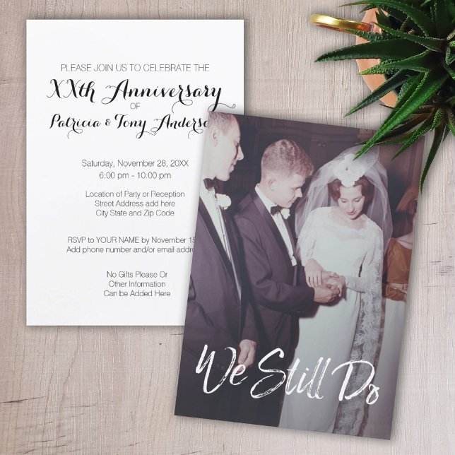 Wedding Anniversary with Photo - We Still Do Invitation (Creator Uploaded)