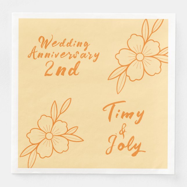 wedding annivesary napkin (Front)
