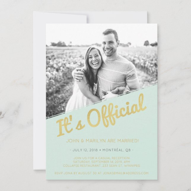 Wedding Announcement and Invitation (Front)