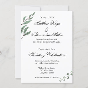 Wedding Announcement and Reception Invitation