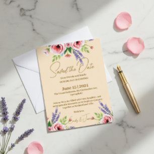 Wedding announcement, Floral invitation