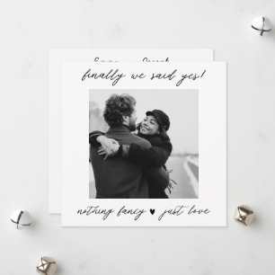 Wedding Announcement "Nothing fancy just love"
