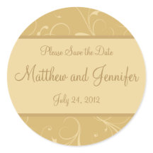 Wedding Announcement Save the Date Sticker