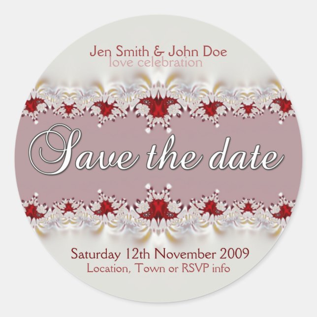 Wedding Announcement Sticker (Front)