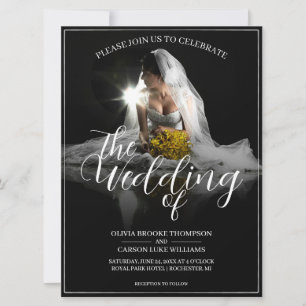 Wedding Announcement with Sitting Bride - Classic