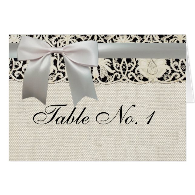 Wedding Antique Lace Linen White Classic Pretty (Front Horizontal)