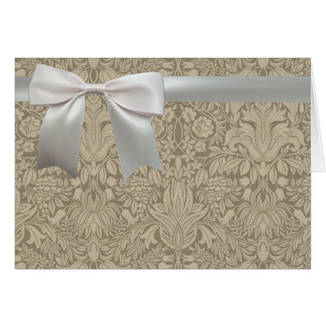 Wedding Antique Lace Linen White Classic Pretty (Front Horizontal)