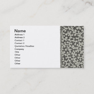 Wedding Antique Lace Linen White Classic Pretty Business Card