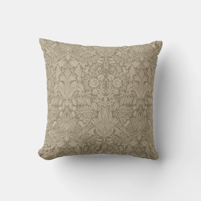 Wedding Antique Lace Linen White Classic Pretty Cushion (Front)