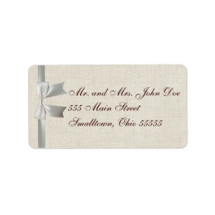 Wedding Antique Lace Linen White Classic Pretty Label