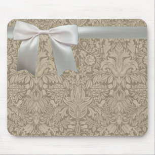 Wedding Antique Lace Linen White Classic Pretty Mouse Mat