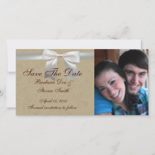 Wedding Antique Lace Linen White Classic Pretty Save The Date