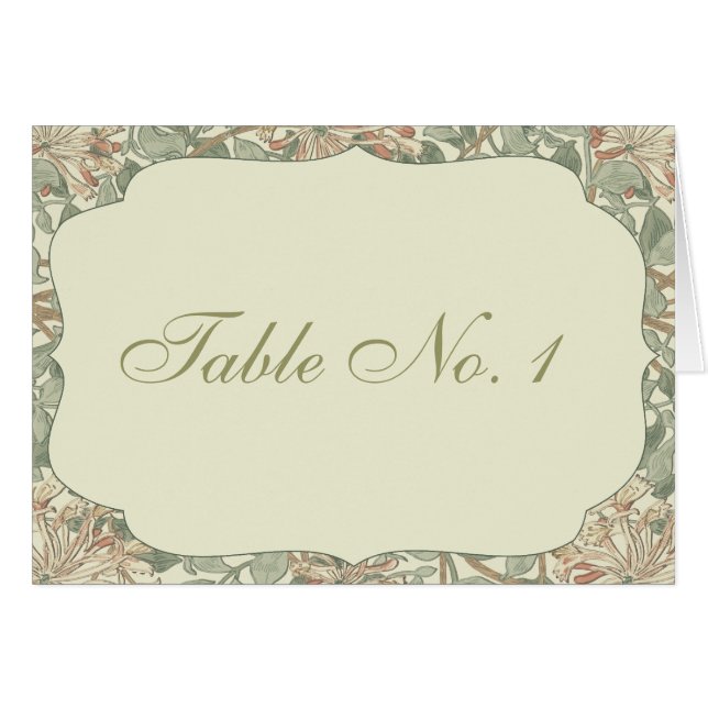 Wedding Antique Table Card (Front Horizontal)