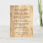 Wedding Apache Blessing Feel No Rain Brown Stone Card<br><div class="desc">This beautiful apache wedding blessing, which begins with "now you shall feel no rain ... ", is made into a greeting card, with the background of our original photograph of rustic southwest Light Brown Stone. What a wonderful engagement or wedding card. Personalised with names and date. All Rights Reserved ©...</div>