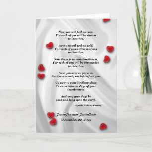Wedding, Apache Blessing Now You Will Feel No Rain Card