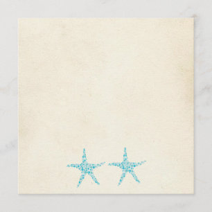 Wedding Aqua Turquoise Starfish Beach Invitation