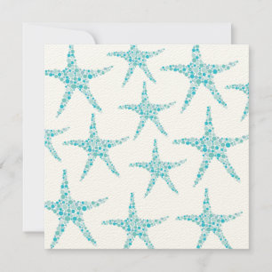 Wedding Aqua Turquoise Starfish Beach Invitation