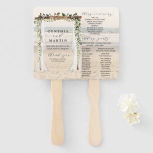 Wedding Arbor Beach Hand Fans