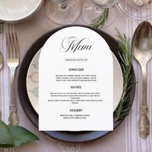 Wedding arch dinner menu card