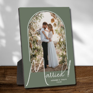 Wedding Arch Photo Sage Green Plaque