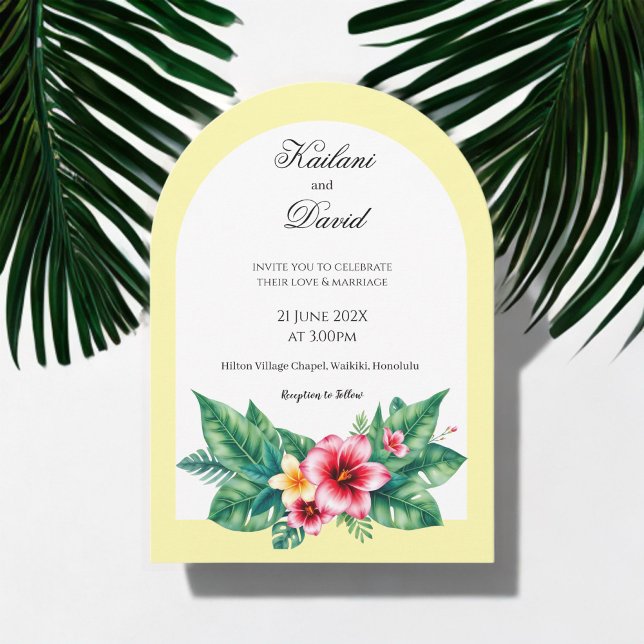 Wedding arch with couple portrait invitation (Creator Uploaded)