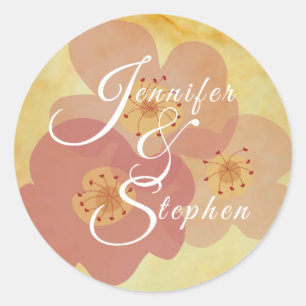 Wedding Asian Influenced Classic Round Sticker