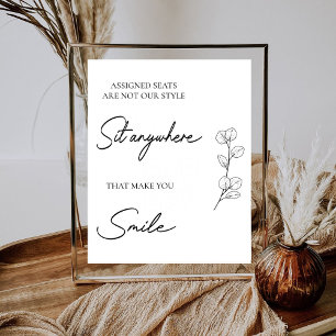 Wedding Assigned Seats Are Not Our Style Pedestal Sign