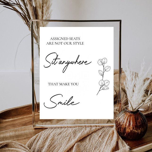 Wedding Assigned Seats Are Not Our Style Pedestal Sign (Creator Uploaded)