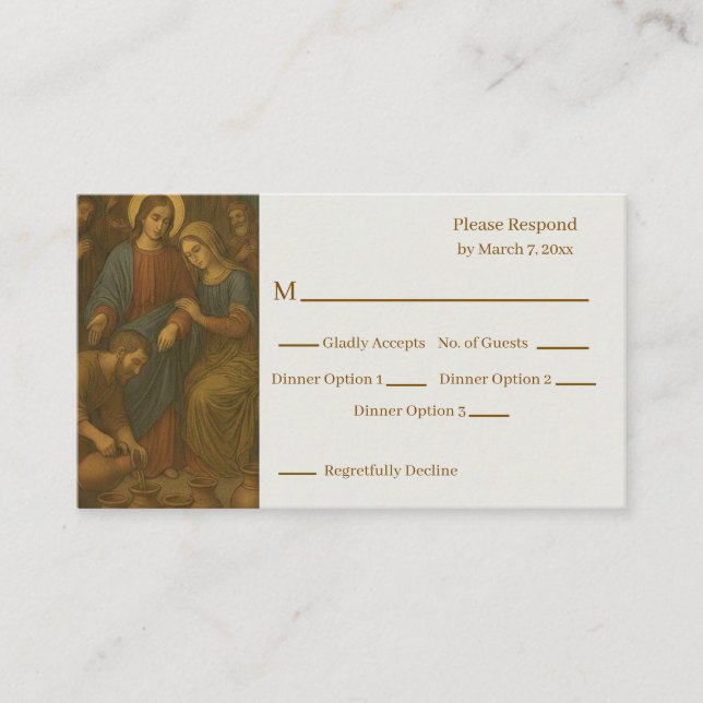 Wedding at Cana RSVP  Enclosure Card (Front)