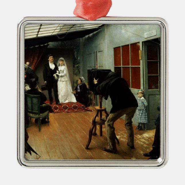 Wedding at the Photographer's, 1878-9 Metal Tree Decoration (Front)