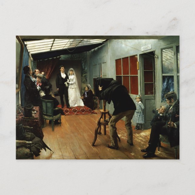 Wedding at the Photographer's, 1878-9 Postcard (Front)